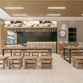 新中式面馆3D模型下载